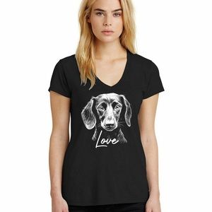 Women’s Dachshund love v-neck t-shirt